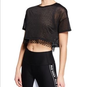 Women’s Alo Afterglow T-Shirt, Black, Size Medium